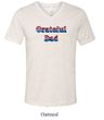 Mens Shirt Grateful American Dad Tri Blend V-neck Tee T-Shirt