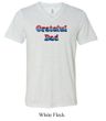 Mens Shirt Grateful American Dad Tri Blend V-neck Tee T-Shirt
