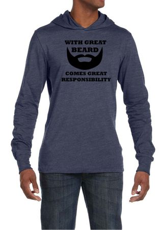 Mens Shirt Great Beard Great Responsibility Lightweight Hoodie Tee