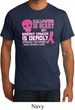 Mens Shirt Halloween Scary Breast Cancer Deadly Organic Tee T-Shirt