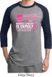 Mens Shirt Halloween Scary Breast Cancer Deadly Raglan Tee T-Shirt