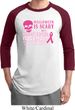 Mens Shirt Halloween Scary Breast Cancer Deadly Raglan Tee T-Shirt