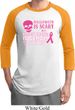 Mens Shirt Halloween Scary Breast Cancer Deadly Raglan Tee T-Shirt