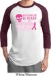 Mens Shirt Halloween Scary Breast Cancer Deadly Raglan Tee T-Shirt