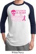 Mens Shirt Halloween Scary Breast Cancer Deadly Raglan Tee T-Shirt