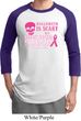 Mens Shirt Halloween Scary Breast Cancer Deadly Raglan Tee T-Shirt