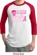 Mens Shirt Halloween Scary Breast Cancer Deadly Raglan Tee T-Shirt