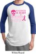Mens Shirt Halloween Scary Breast Cancer Deadly Raglan Tee T-Shirt
