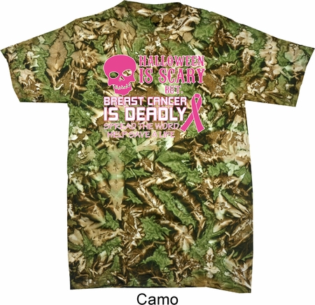 Mens Shirt Halloween Scary Breast Cancer Deadly Tie Dye Tee T-shirt