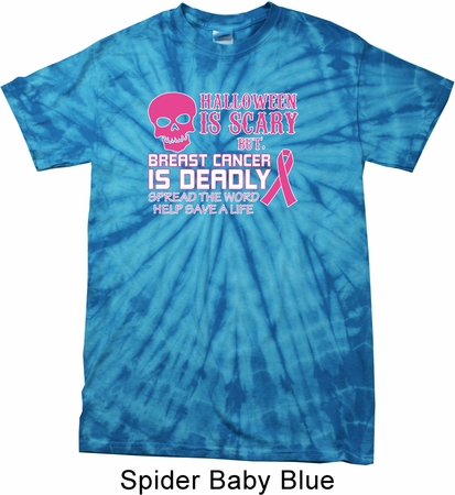 Mens Shirt Halloween Scary Breast Deadly Spider Tie Dye Tee T-shirt