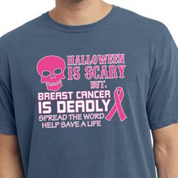 Mens Shirt Halloween Scary Cancer Deadly Pigment Dyed Tee T-Shirt