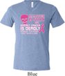 Mens Shirt Halloween Scary Cancer Deadly Tri Blend V-neck Tee T-Shirt