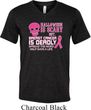Mens Shirt Halloween Scary Cancer Deadly Tri Blend V-neck Tee T-Shirt