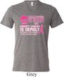 Mens Shirt Halloween Scary Cancer Deadly Tri Blend V-neck Tee T-Shirt