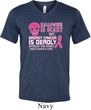 Mens Shirt Halloween Scary Cancer Deadly Tri Blend V-neck Tee T-Shirt