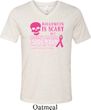 Mens Shirt Halloween Scary Cancer Deadly Tri Blend V-neck Tee T-Shirt