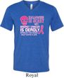 Mens Shirt Halloween Scary Cancer Deadly Tri Blend V-neck Tee T-Shirt