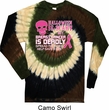 Mens Shirt Halloween Scary Long Sleeve Tie Dye Tee T-shirt