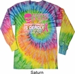 Mens Shirt Halloween Scary Long Sleeve Tie Dye Tee T-shirt
