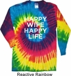 Mens Shirt Happy Wife Happy Life Long Sleeve Tie Dye Tee T-shirt