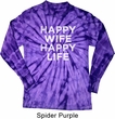 Mens Shirt Happy Wife Happy Life Long Sleeve Tie Dye Tee T-shirt