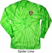 Mens Shirt Hippie Sun Patch Pocket Print Long Sleeve Tie Dye Tee