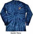 Mens Shirt Hippie Sun Patch Pocket Print Long Sleeve Tie Dye Tee