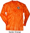 Mens Shirt Hippie Sun Patch Pocket Print Long Sleeve Tie Dye Tee