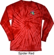 Mens Shirt Hippie Sun Patch Pocket Print Long Sleeve Tie Dye Tee