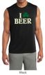 Mens Shirt I Love Beer Sleeveless Moisture Wicking Tee T-Shirt
