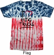 Mens Shirt I Love Big Trucks US Flag Patriotic Tie Dye Tee T-shirt