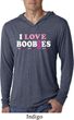Mens Shirt I Love Boobies Lightweight Hoodie Tee T-Shirt