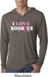 Mens Shirt I Love Boobies Lightweight Hoodie Tee T-Shirt