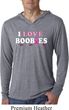 Mens Shirt I Love Boobies Lightweight Hoodie Tee T-Shirt