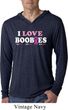 Mens Shirt I Love Boobies Lightweight Hoodie Tee T-Shirt