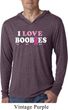 Mens Shirt I Love Boobies Lightweight Hoodie Tee T-Shirt
