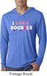 Mens Shirt I Love Boobies Lightweight Hoodie Tee T-Shirt