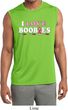 Mens Shirt I Love Boobies Sleeveless Moisture Wicking Tee T-Shirt