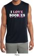 Mens Shirt I Love Boobies Sleeveless Moisture Wicking Tee T-Shirt