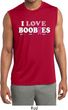 Mens Shirt I Love Boobies Sleeveless Moisture Wicking Tee T-Shirt