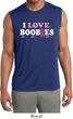 Mens Shirt I Love Boobies Sleeveless Moisture Wicking Tee T-Shirt