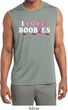 Mens Shirt I Love Boobies Sleeveless Moisture Wicking Tee T-Shirt