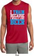 Mens Shirt I Train For Beer Sleeveless Moisture Wicking Tee T-Shirt