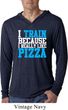Mens Shirt I Train For Pizza Lightweight Hoodie Tee T-Shirt