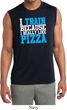 Mens Shirt I Train For Pizza Sleeveless Moisture Wicking Tee T-Shirt