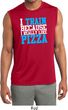 Mens Shirt I Train For Pizza Sleeveless Moisture Wicking Tee T-Shirt