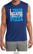 Mens Shirt I Train For Pizza Sleeveless Moisture Wicking Tee T-Shirt
