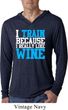 Mens Shirt I Train For Wine Lightweight Hoodie Tee T-Shirt