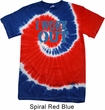 Mens Shirt I Work Out Spiral Red Blue Patriotic Tie Dye Tee T-shirt
