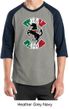 Mens Shirt Italian Stallion Raglan Tee T-Shirt